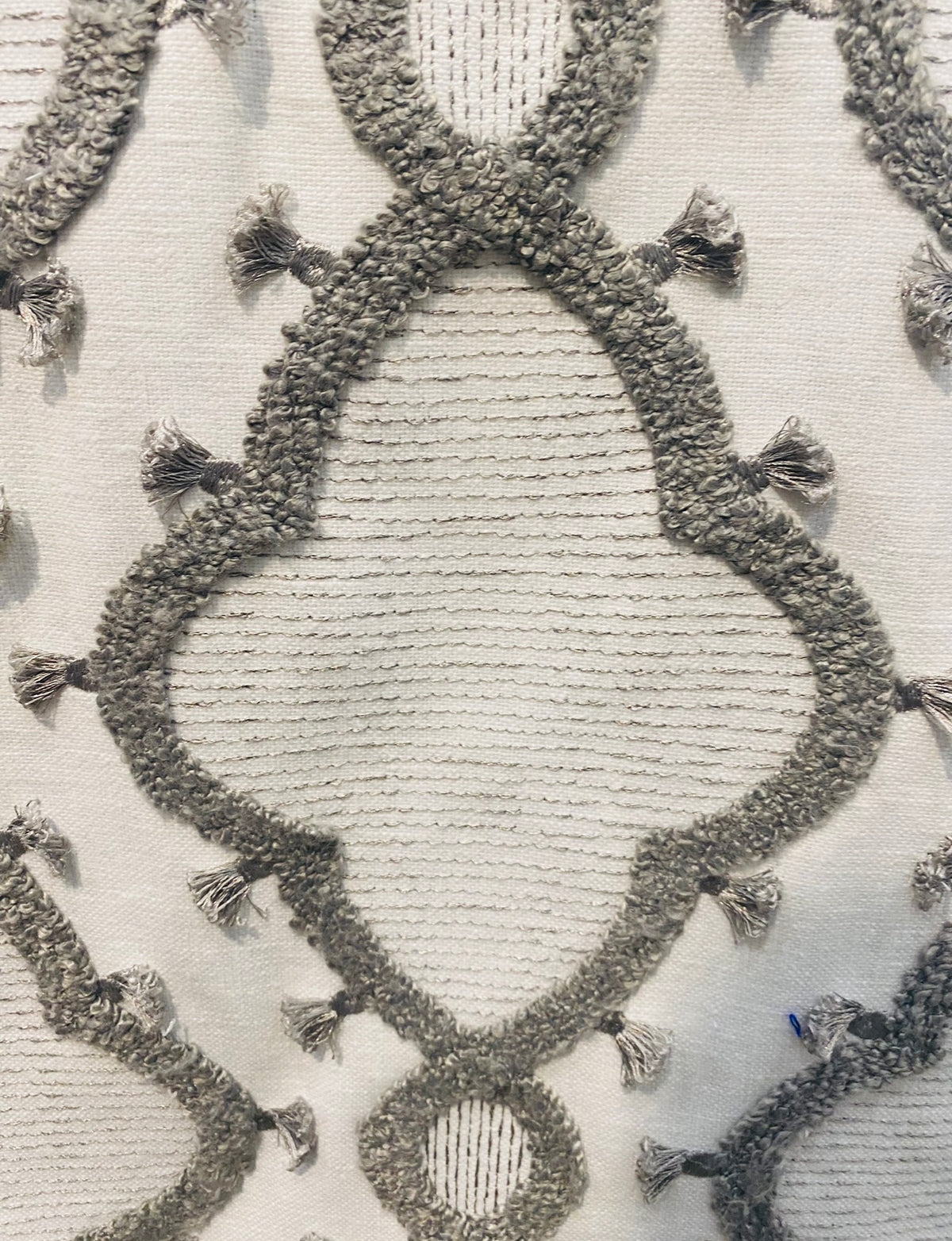 New Prince Peterson Designer Linen Inspired Decorating Drapery Fabric - Cream and Grey - Fancy Styles Fabric Pierre Frey Lee Jofa Brunschwig & Fils