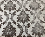 NEW! By The Roll (Wholesale): Emperor Walter Novelty Italian Burnout Oversized Medallion Pattern Chenille Fabric - Taupe Gray