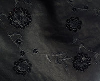 NEW Queen Carmine 100% Cotton Dress Weight Fabric with Embroidery and Sequins - Black - Fancy Styles Fabric Pierre Frey Lee Jofa Brunschwig & Fils