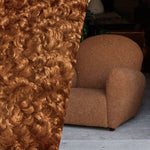 NEW Sir Teddy Designer Upholstery Boucle Sherpa Fabric in TEDDY BEAR