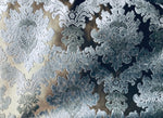 NEW! Emperor Walter Designer Italian Burnout Damask Chenille Silver-Blue Bronze Fabric Upholstery - Fancy Styles Fabric Pierre Frey Lee Jofa Brunschwig & Fils