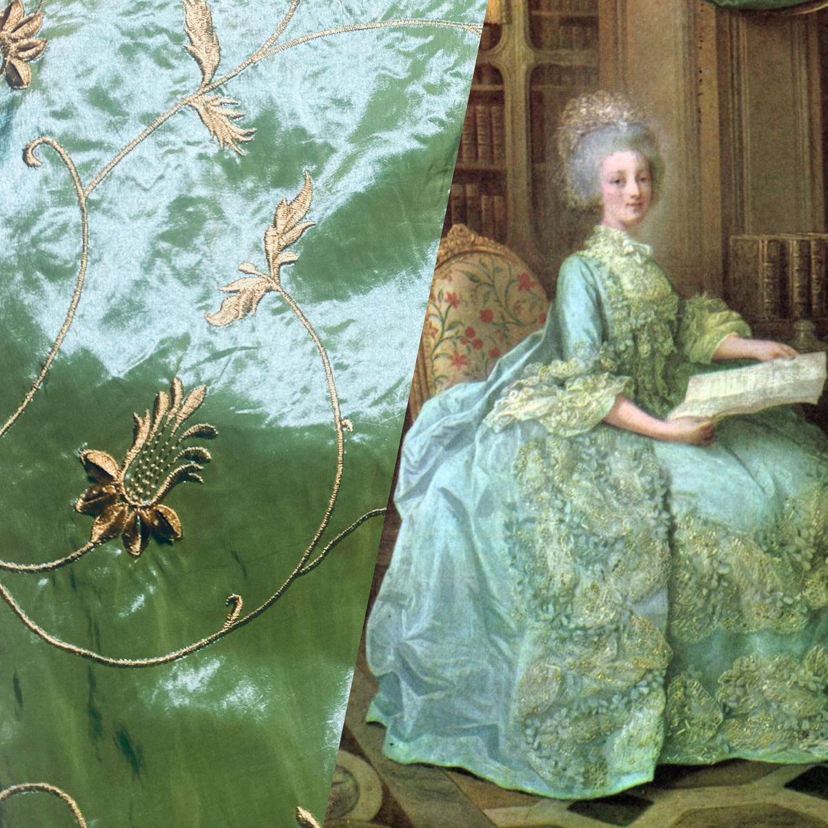 NEW! Duchess Davina II Designer “Faux Silk” Fabric Mermaid Aqua Sea Foam - Fancy Styles Fabric Pierre Frey Lee Jofa Brunschwig & Fils