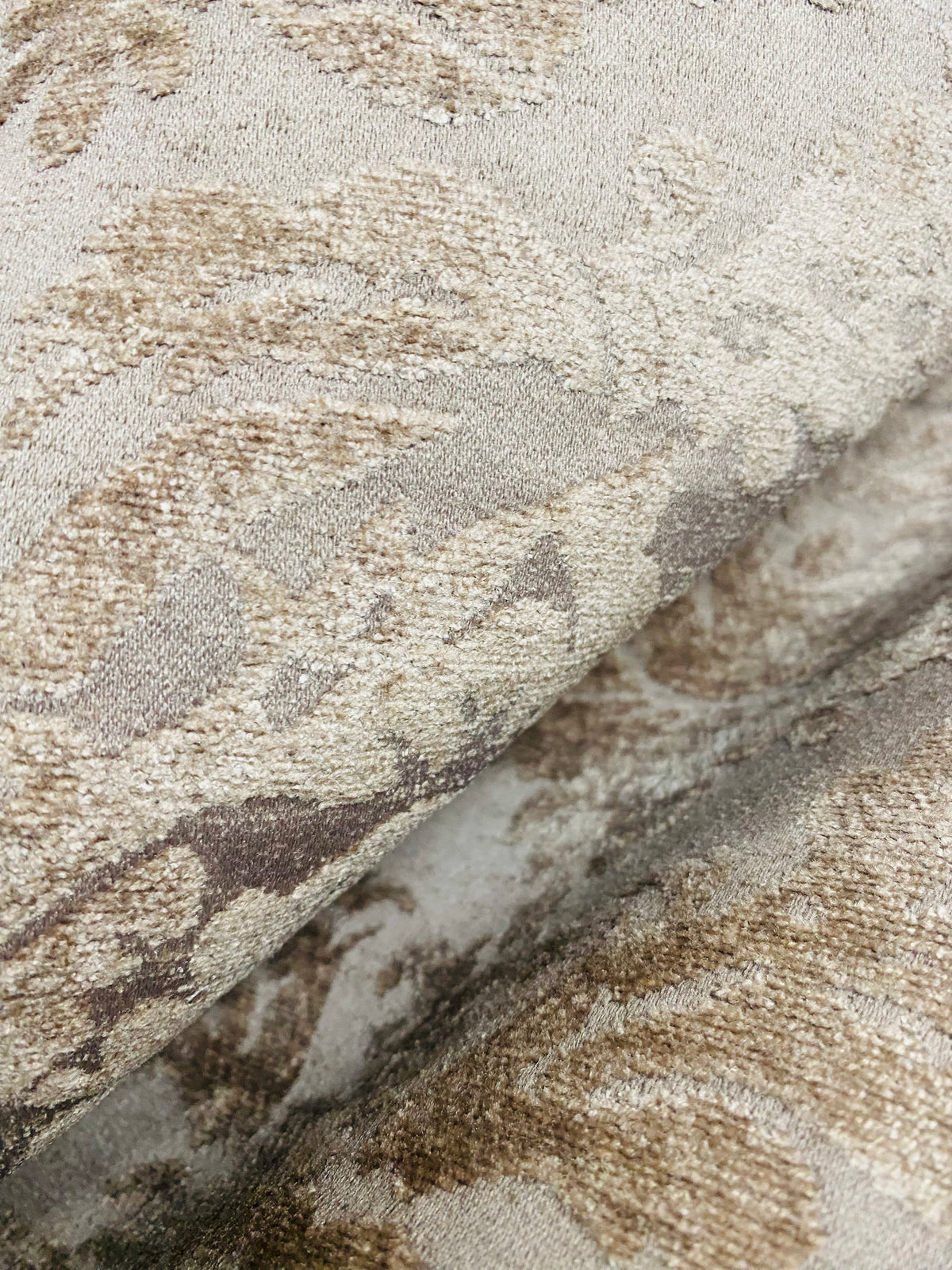 NEW! Lady Janet Designer Medallion Burnout Chenille Velvet Fabric - Taupe - Fancy Styles Fabric Pierre Frey Lee Jofa Brunschwig & Fils