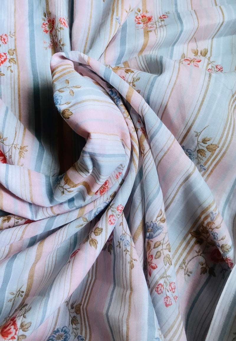 App Deal: 10 yards for $5 per yard- Lady Miranda 100% Cotton Floral Print Fabric