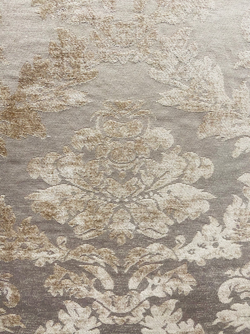 NEW! Lady Janet Designer Medallion Burnout Chenille Velvet Fabric - Taupe - Fancy Styles Fabric Pierre Frey Lee Jofa Brunschwig & Fils