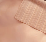 App Sale: Lady Bridgette 100% Silk Dupioni Peach Pink Pinstripe Stripe Fabric -SB_1_50