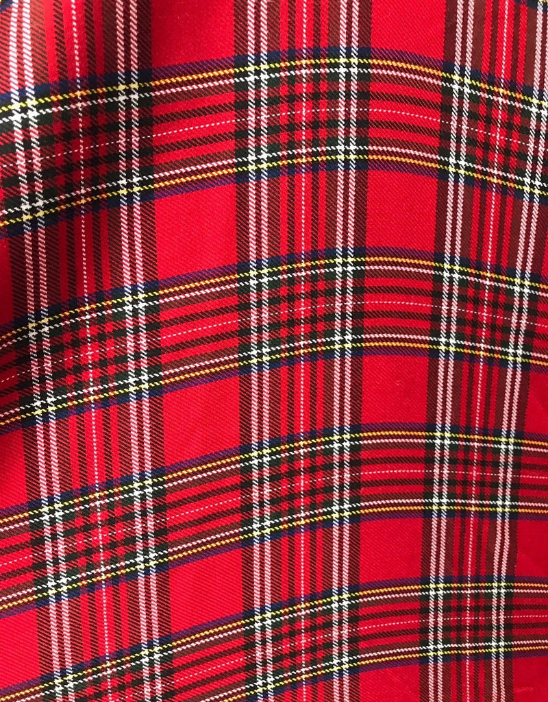 Close-Out Designer Red Plaid Tartan Woven Fabric- By the Yard - Fancy Styles Fabric Pierre Frey Lee Jofa