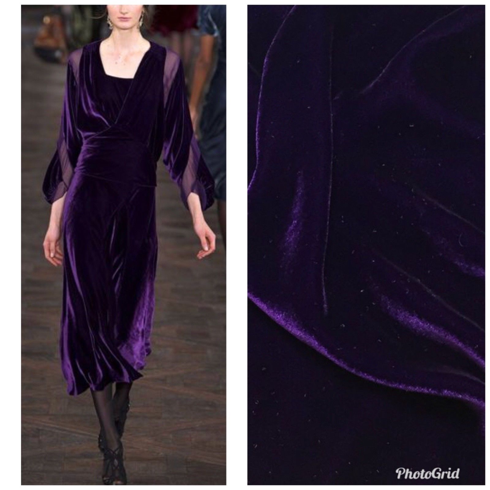 Bini Fabrics Light Purple Velvet Dress Fabric Plain Velvet Material 44/45  Width, Sliky & Soft Fabrics (2 Meter)