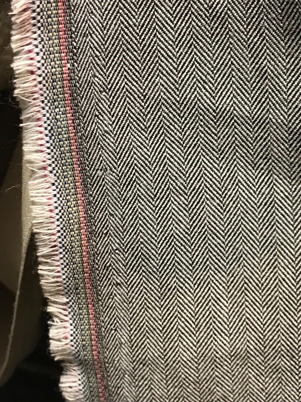 Close-Out Designer Runway Imported Herringbone Wool Woven Fabric By the Yard - Fancy Styles Fabric Pierre Frey Lee Jofa
