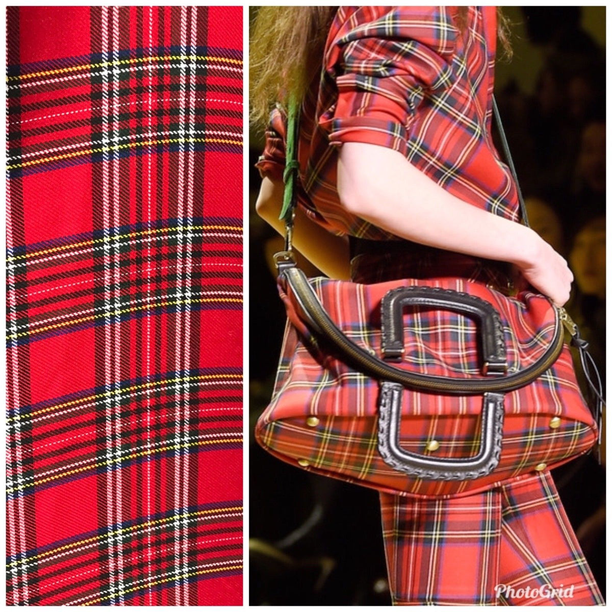 Close-Out Designer Red Plaid Tartan Woven Fabric- By the Yard - Fancy Styles Fabric Pierre Frey Lee Jofa