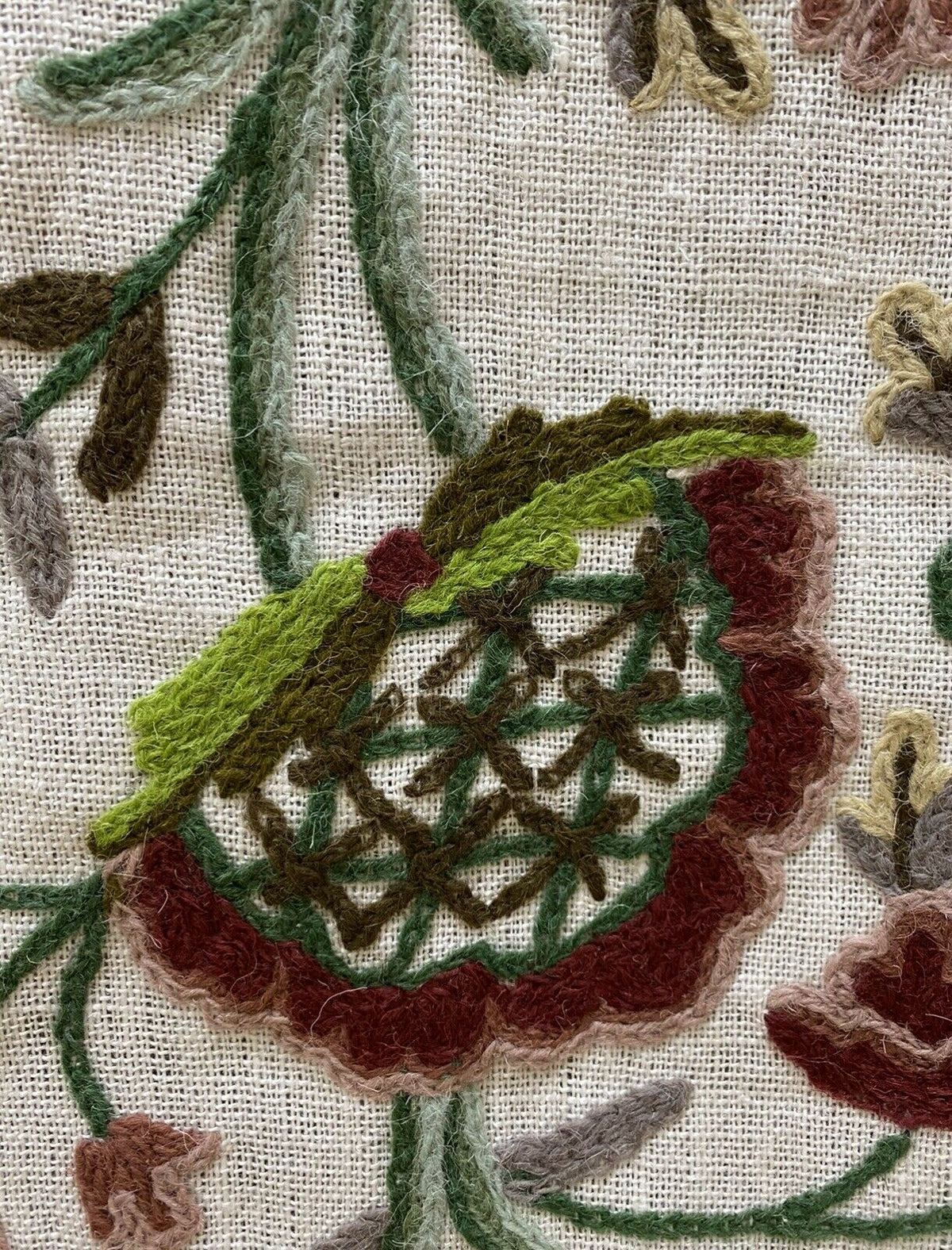 NEW Novelty Decorating Drapery Fabric- Crewel Floral Embroidery - Fancy Styles Fabric Pierre Frey Lee Jofa Brunschwig & Fils
