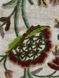 NEW Novelty Decorating Drapery Fabric- Crewel Floral Embroidery - Fancy Styles Fabric Pierre Frey Lee Jofa Brunschwig & Fils
