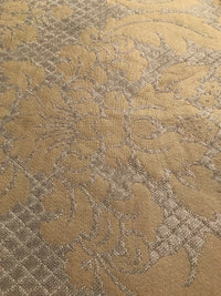 SWATCH Quilted Burnout Chenille Velvet Fabric- Taupe And Gold- Upholstery - Fancy Styles Fabric Pierre Frey Lee Jofa Brunschwig & Fils