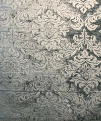NEW Duke Albert Double Sided Burnout Chenille Velvet Fabric- Gray Upholstery Damask - Fancy Styles Fabric Pierre Frey Lee Jofa Brunschwig & Fils