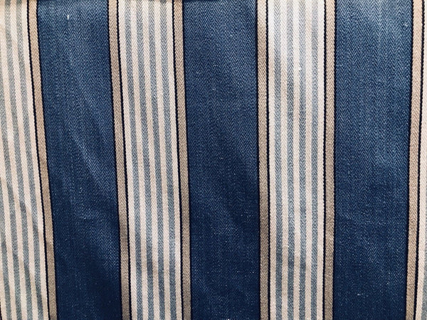 NEW Cotton French Stripes Upholstery Fabric - Heavyweight - Blue - Fancy Styles Fabric Pierre Frey Lee Jofa Brunschwig & Fils