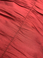 NEW! Lady Vivian 100% Silk Taffeta Ruched And Gathered Drapery Fabric - By The Yard -Red - Fancy Styles Fabric Pierre Frey Lee Jofa Brunschwig & Fils