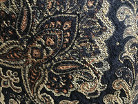 SALE! Lord Logan Designer Velvet Chenille Burnout Damask Brocade Fabric - Black Gold BTY - Fancy Styles Fabric Pierre Frey Lee Jofa Brunschwig & Fils