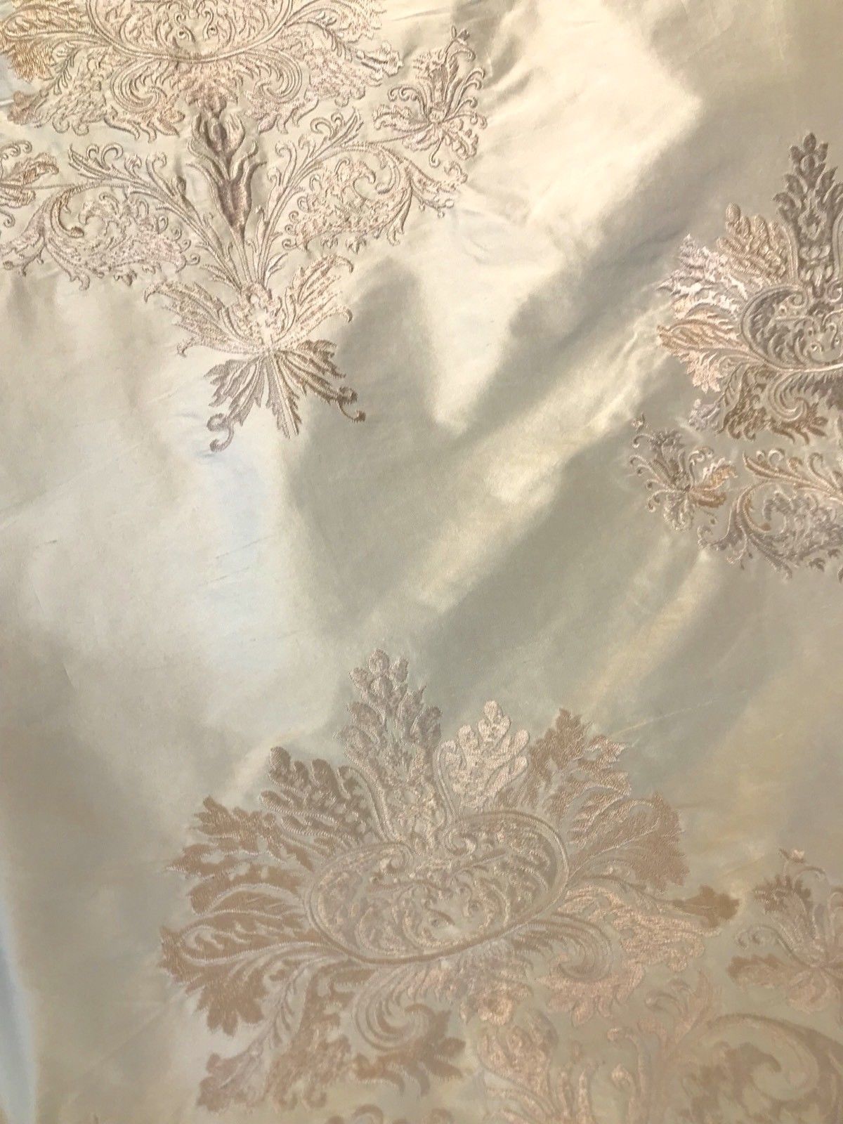NEW Novelty Pink Embroidered 100% Silk Taffeta Fabric Antique Pink - Fancy Styles Fabric Boutique