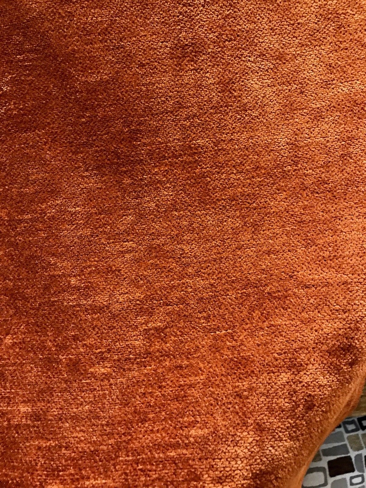 Designer Antique Inspired Chenille Velvet Fabric - Rust Brown Orange Upholstery - Fancy Styles Fabric Pierre Frey Lee Jofa