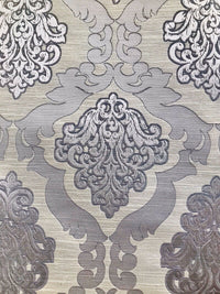 NEW Duchess Camille Designer Burnout Damask Satin Upholstery Fabric- Lavender Purple BTY - Fancy Styles Fabric Pierre Frey Lee Jofa Brunschwig & Fils