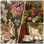 NEW Designer Floral Brocade Damask Upholstery Fabric- Made In Belgium- Brown - Fancy Styles Fabric Pierre Frey Lee Jofa Brunschwig & Fils