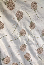 NEW! 100% Silk Taffeta Interior Design Drapery Fabric Embroidery Floral Pink - Fancy Styles Fabric Pierre Frey Lee Jofa Brunschwig & Fils
