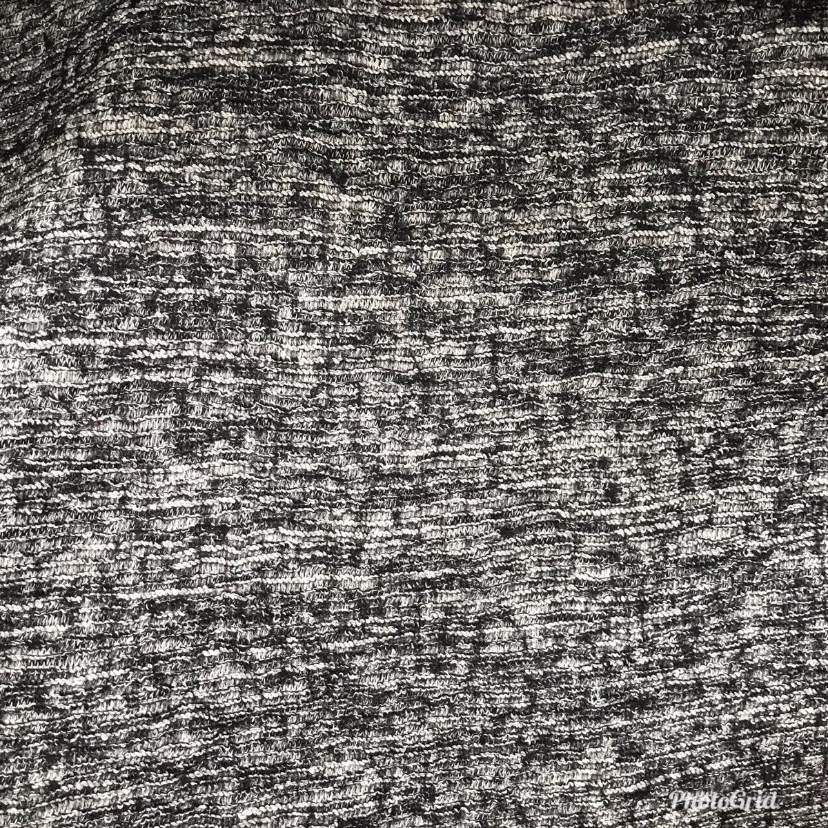 NEW Stretch Knit Sweater Fabric Imported Italian Rayon Black White Melange - Fancy Styles Fabric Boutique