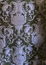 NEW Lady Emile Designer Damask Burnout Chenille Velvet Fabric - Purple & Dark Gray BTY - Fancy Styles Fabric Pierre Frey Lee Jofa Brunschwig & Fils