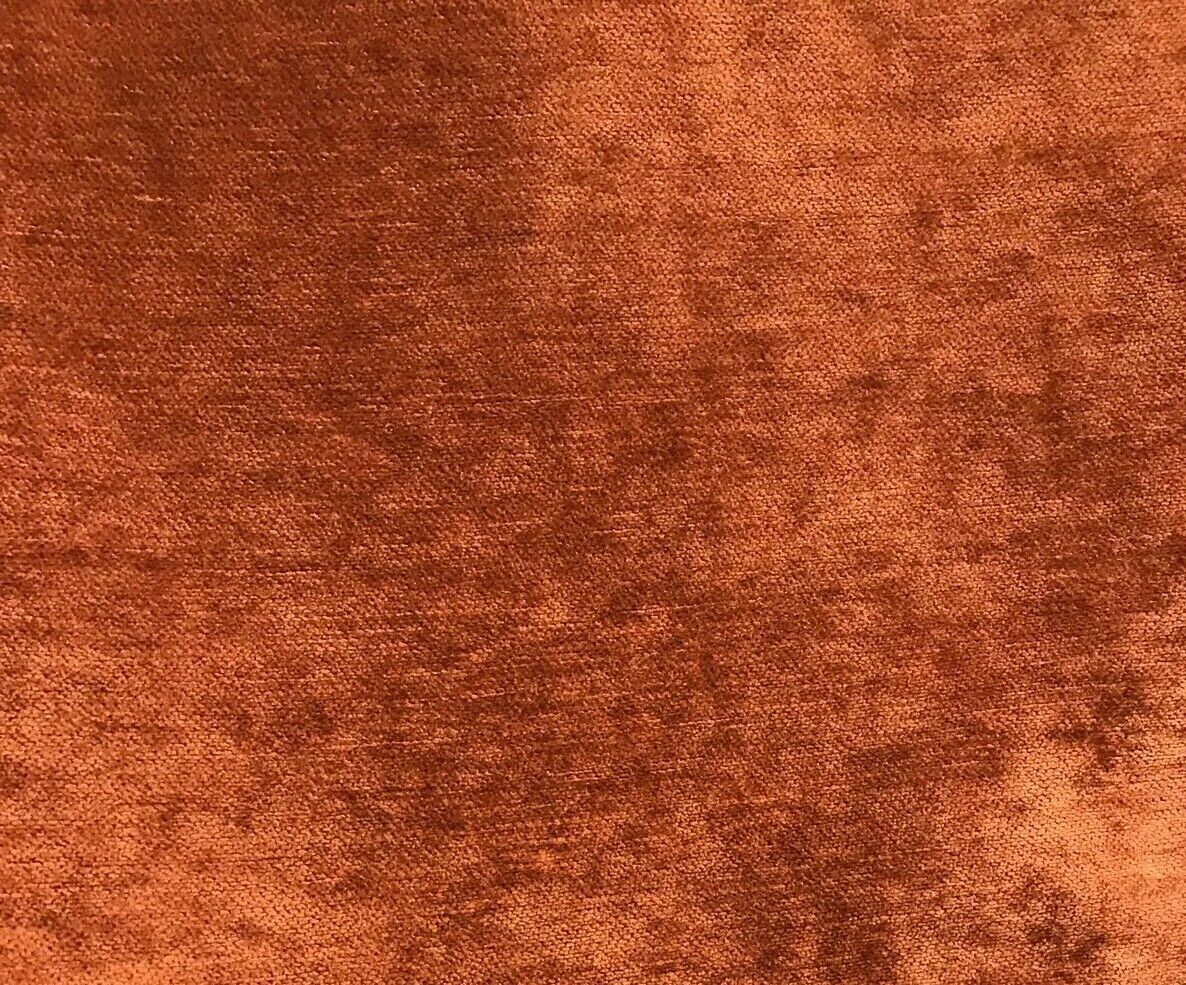 NEW Designer Burnt Orange Chenille Velvet Upholstery Fabric- BTY - Fancy Styles Fabric Pierre Frey Lee Jofa Brunschwig & Fils