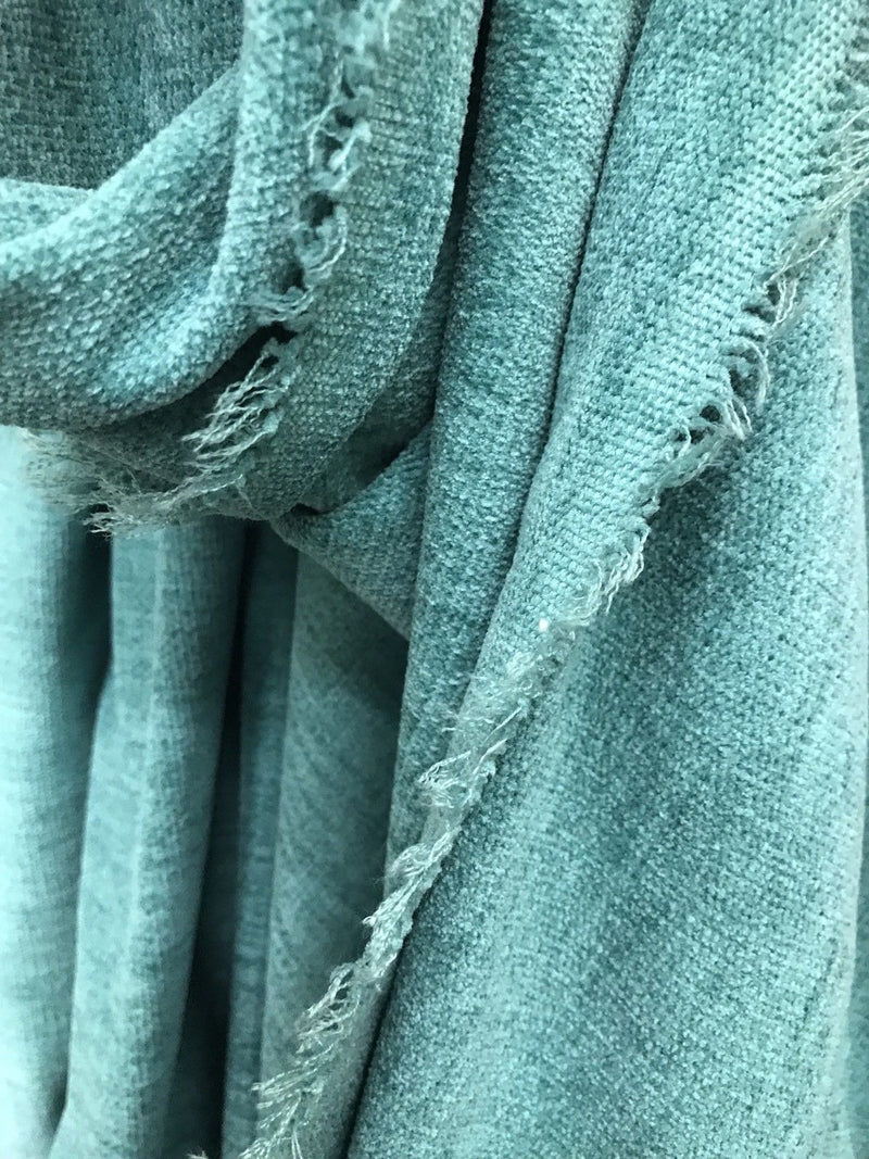 SALE! Designer Lightweight Chenille Fabric - Turquoise- Double Sided - Fancy Styles Fabric Pierre Frey Lee Jofa Brunschwig & Fils