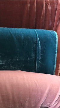 NEW! Designer Antique Turquoise Silk Rayon Velvet Fabric By the yard - Fancy Styles Fabric Boutique