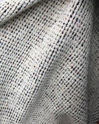 SALE! Designer Chunky Chenille Fabric - White With Color Yarns- Upholstery - Fancy Styles Fabric Pierre Frey Lee Jofa Brunschwig & Fils