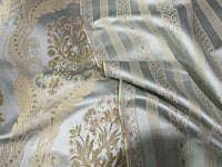 NEW Princess Avery Novelty Ritz Neoclassical Brocade Striped Satin Fabric - Louis Blue - Fancy Styles Fabric Pierre Frey Lee Jofa Brunschwig & Fils