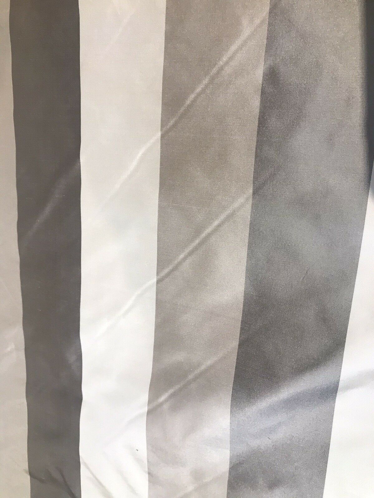 NEW! Lady Aubrey 100% Silk Taffeta Striped Stripes Drapery Fabric -Grey - Fancy Styles Fabric Pierre Frey Lee Jofa Brunschwig & Fils