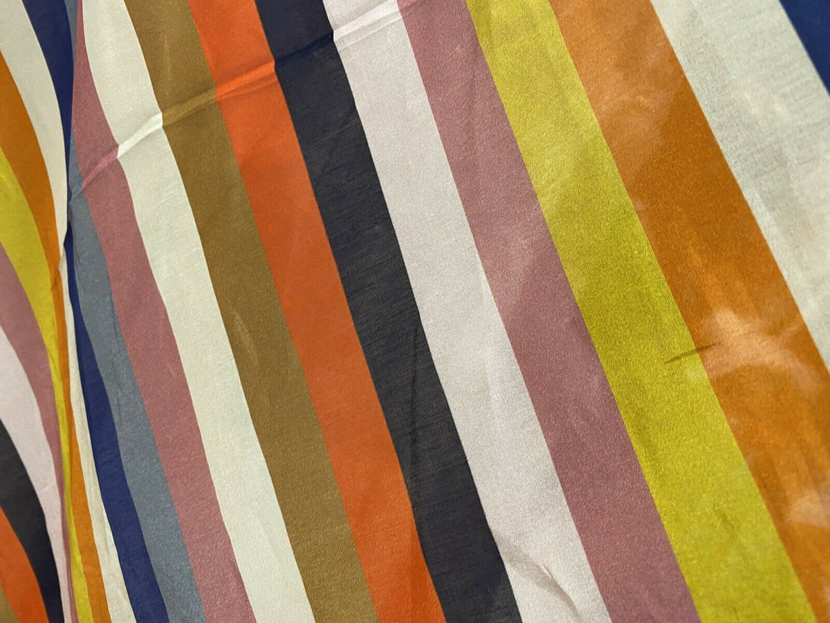 NEW! Designer Silk Cotton Gauze Woven Fabric -Stripes - Fancy Styles Fabric Pierre Frey Lee Jofa Brunschwig & Fils