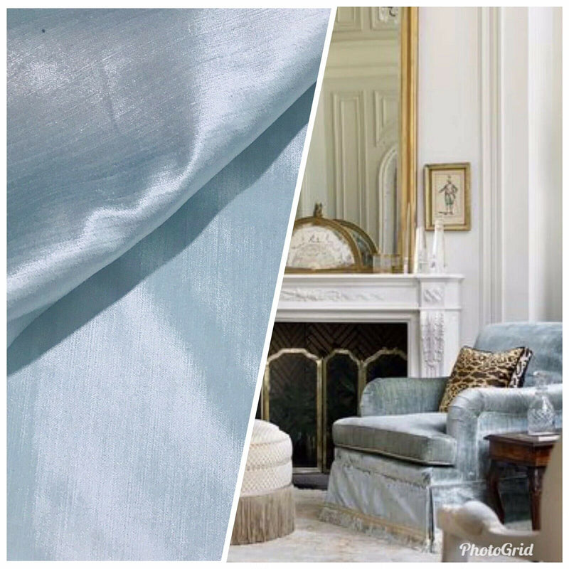 NEW! Designer Velvet Upholstery Fabric - Antique Ultra Light Blue - Fancy Styles Fabric Pierre Frey Lee Jofa Brunschwig & Fils
