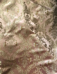 110” Wide- SALE! Prince Lucas Designer Brocade Jacquard Fabric- Antique Pink Gold- Damask - Fancy Styles Fabric Pierre Frey Lee Jofa Brunschwig & Fils