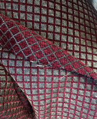 SALE! Lord Owen Burnout Velvet Chenille Fabric -Burgundy Red Diamond Motif -Upholstery - Fancy Styles Fabric Pierre Frey Lee Jofa Brunschwig & Fils