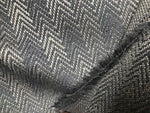 Countess Claire Designer Upholstery Herringbone Chevron Pattern Tweed Fabric -Blue-Gray - Fancy Styles Fabric Pierre Frey Lee Jofa Brunschwig & Fils