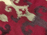 Embroidered Drapery Upholstery Fabric - Red Gold Brown - Suzani - Fancy Styles Fabric Pierre Frey Lee Jofa Brunschwig & Fils
