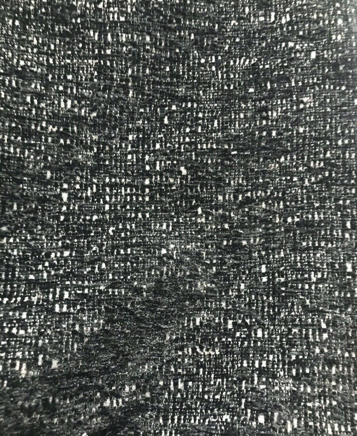 NEW Designer Upholstery Heavyweight Tweed Fabric- Black White Melange- BTY - Fancy Styles Fabric Pierre Frey Lee Jofa Brunschwig & Fils