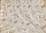 NEW SALE! Designer 100% Silk Taffeta Embroidery Fabric - Pink Beige Floral - Fancy Styles Fabric Pierre Frey Lee Jofa Brunschwig & Fils