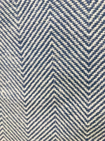 NEW Countess Cora Novelty Designer Herringbone Chevron Upholstery & Drapery Tweed Fabric - Blue - Fancy Styles Fabric Pierre Frey Lee Jofa Brunschwig & Fils
