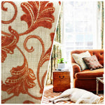 NEW! Designer Burnout Velvet Floral Upholstery Fabric- Burnt Orange Rust Red - Fancy Styles Fabric Pierre Frey Lee Jofa Brunschwig & Fils