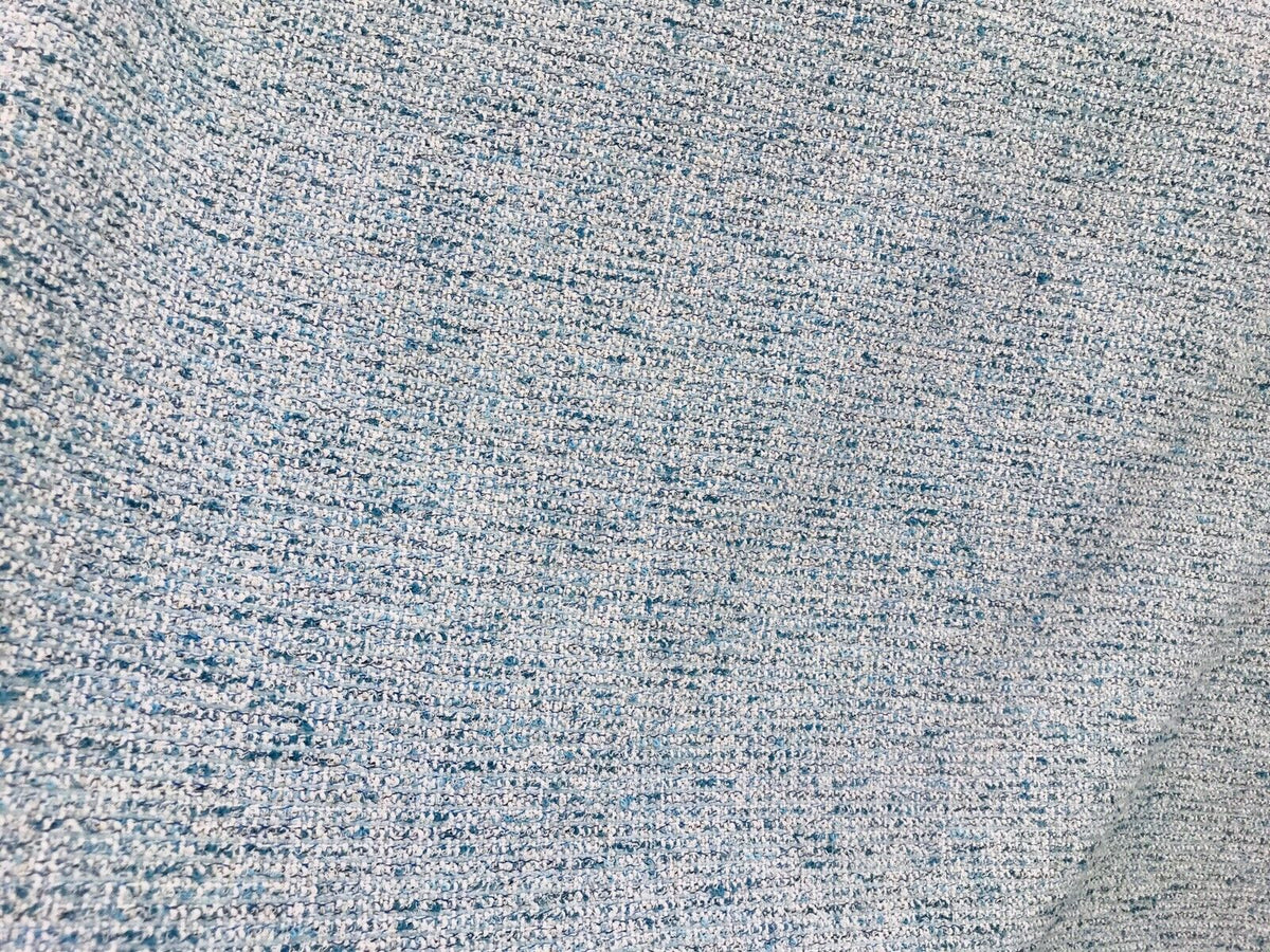 Back In Stock! Designer Upholstery Heavyweight Tweed Fabric- Aqua Blue- Sold By The Yard - Fancy Styles Fabric Pierre Frey Lee Jofa Brunschwig & Fils