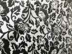 Baroness Angela Burnout Velvet Upholstery Fabric - Floral Charcoal & White LLPVS0008 - Fancy Styles Fabric Pierre Frey Lee Jofa Brunschwig & Fils