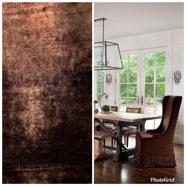 Designer Antique Inspired Velvet Fabric - Chocolate  Brown - Upholstery - Fancy Styles Fabric Pierre Frey Lee Jofa