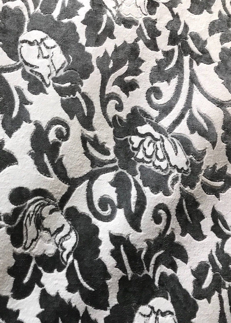Manhattan Charcoal Marl Velvet Upholstery Fabric