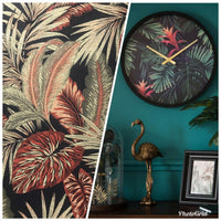 BACK IN STOCK!  Designer Brocade Upholstery Fabric- Palm Leaves Floral Black - Fancy Styles Fabric Pierre Frey Lee Jofa Brunschwig & Fils