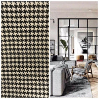 Designer Upholstery Gingham Houndstooth Tweed Fabric- 56” Wide -BTY - Fancy Styles Fabric Pierre Frey Lee Jofa Brunschwig & Fils